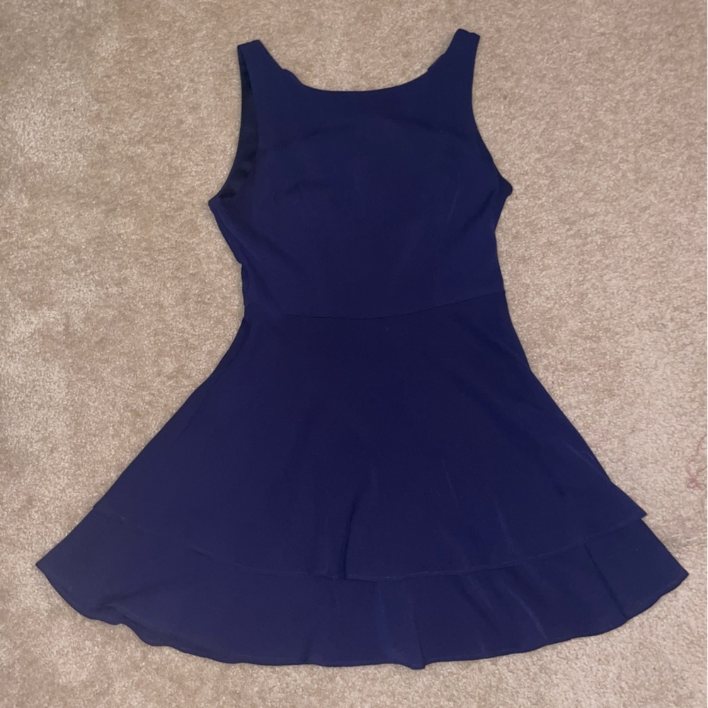 Flowy Dark Blue Party Dress